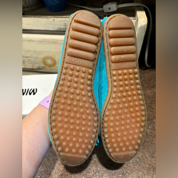 NWT Minnetonka teal suede shoes size 5.5 - Picture 2 of 3